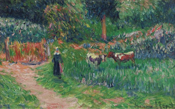 Shepperdess of the Cows by Henry Moret